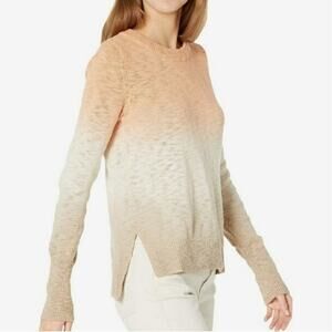 Faherty Muir Sunset Dip Dye Ombree Cotton Long Sleeve Sweater M
